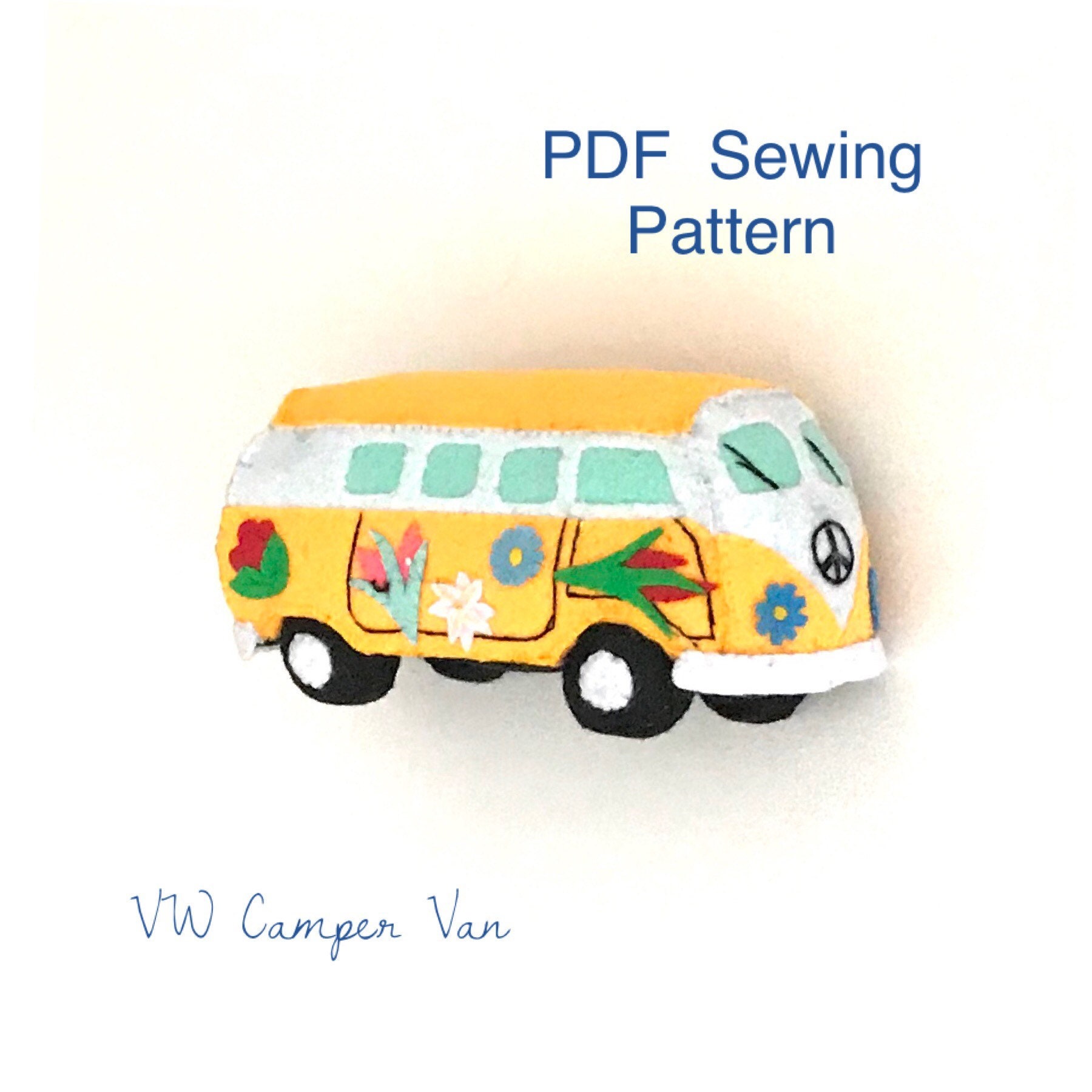 Felt Camper Van Sewing Pattern VW Camper PDF Sewing Pattern Etsy UK