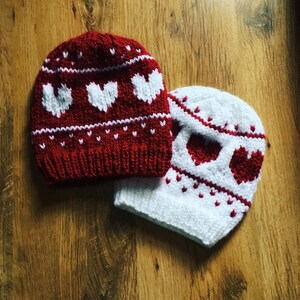 knit hat pattern, fair isle knit, pdf file, instant download, knit heart, Heart You Knit Hat Pattern, valentines pattern, knitting