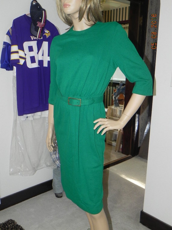 green dresses with belt Green Stripe Belted Button Front Maxi Shirt Dress - All Dresses main image 1