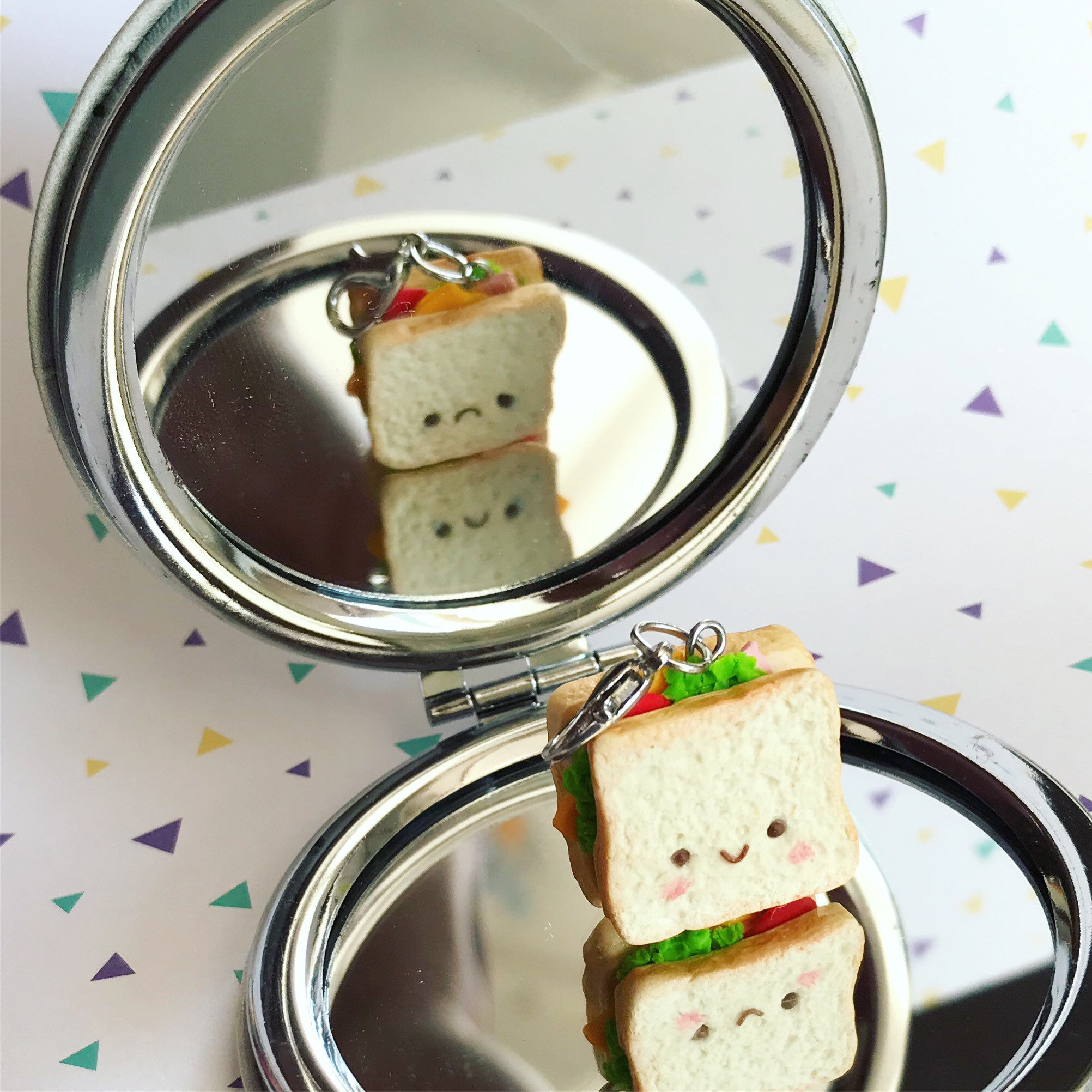 Happy Sad Sandwich Charm Polymer Clay Kawaii Food Charms - Etsy Canada
