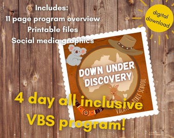 Down Under Discovery VBS program - Digital Download