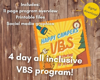 Happy Campers VBS program - Digital Download