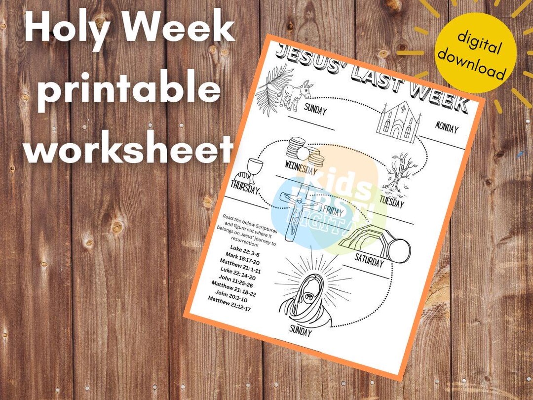 Holy Week Print Holy Week Printable - Etsy