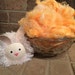 1oz Dreamcicle Orange Dyed English Angora Rabbit Spinning or Felting Fiber