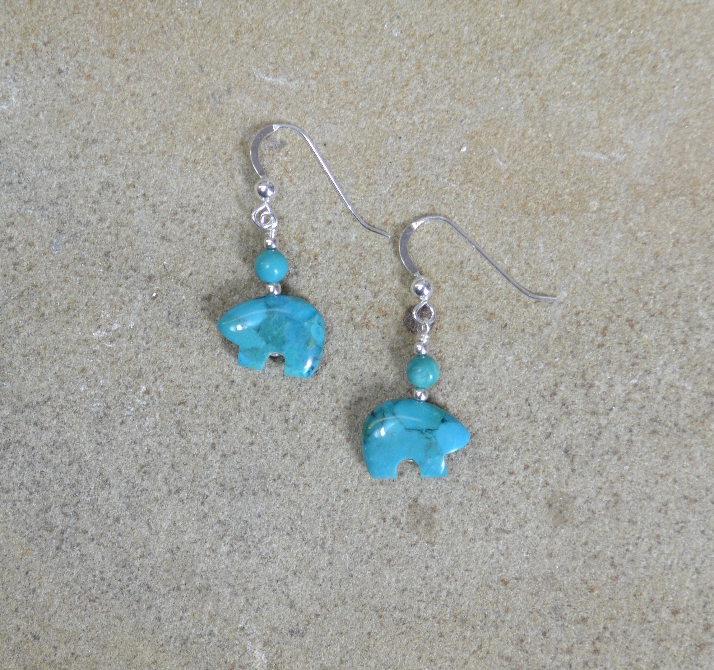 アクセサリー Animal Fetish Pierced Earrings - Silver Sterling Silver Native American Small Animal Fetish Earrings
