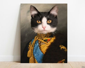 Pet Loss Gift Crown And Paw Portrait Custom Pet Portrait Pet Memorial Portrait Royal Pet Portrait Pet Lover Gift Bengal Cat