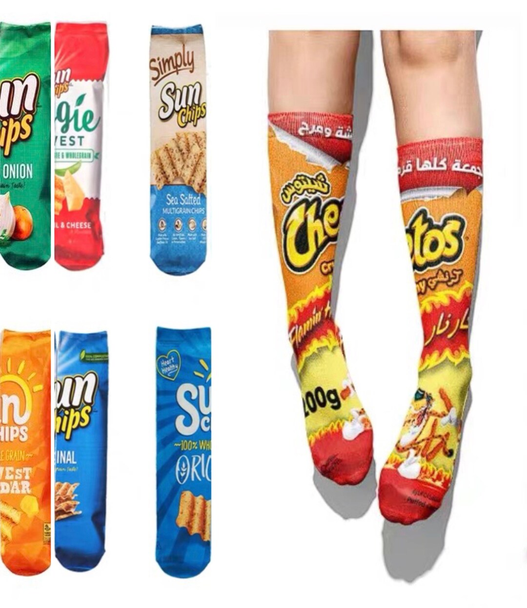 Men Funny Graphic Long Socks Teen Adult Women Boy Crazy Funny Etsy