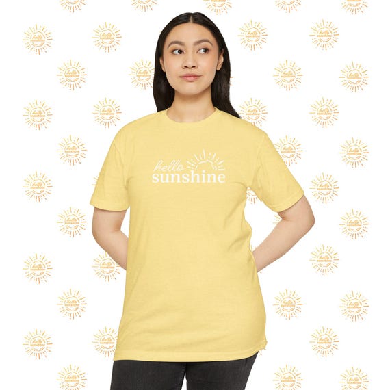 Hello Sunshine Logo - Unisex CVC Jersey T-shirt - Trendy - Preppy