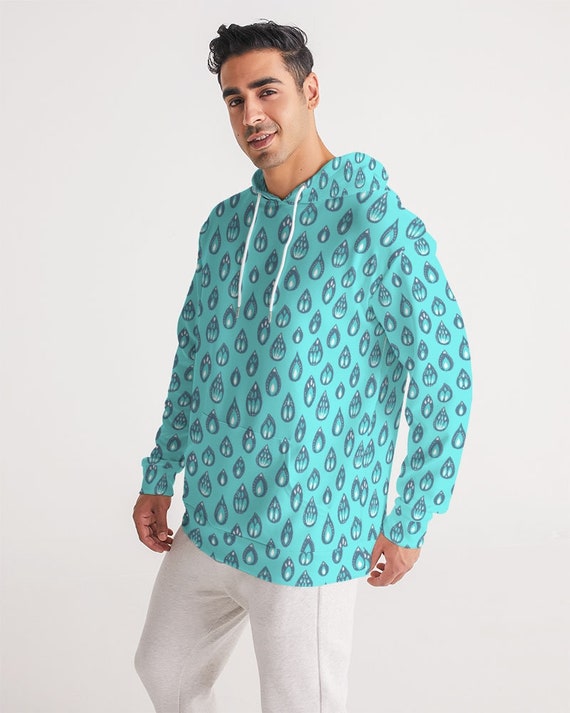 Mens - All-Over Print Hoodie - Let It Rain Drops