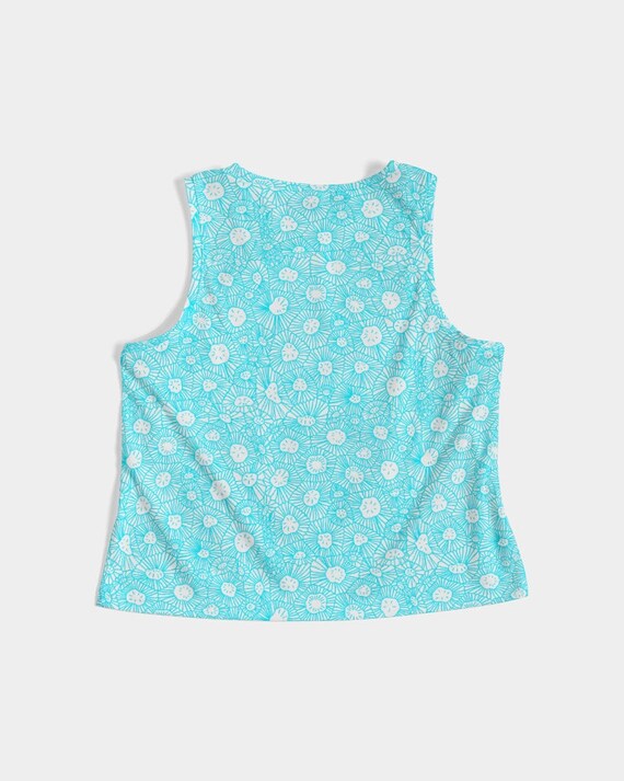 Women's Cropped Tank - Petoskey Beach Blue