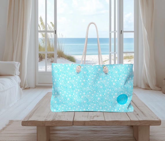 Summer Beach Bag - Petoskey Beach Blue