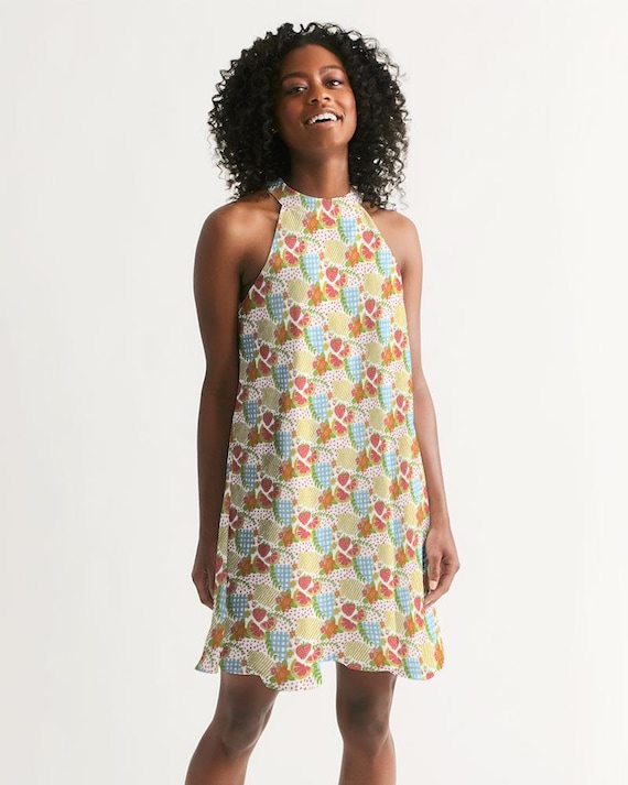 Women's Halter Dress - Summer Picnic
