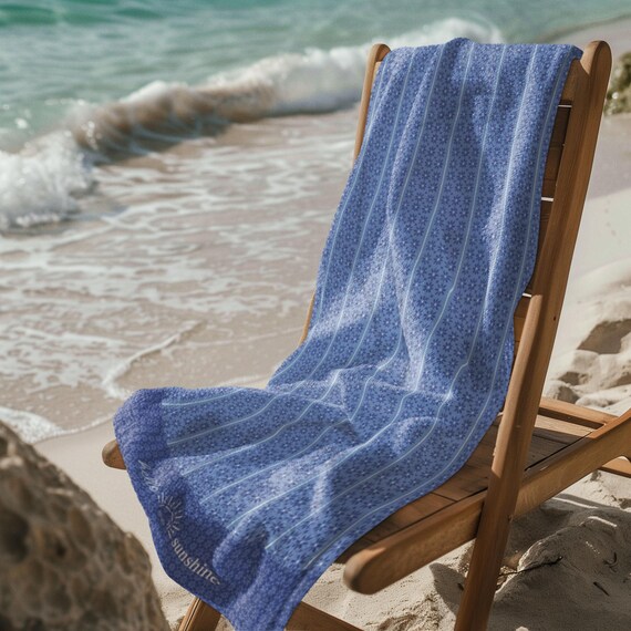 Beach Towel - Periwinkle Stripes