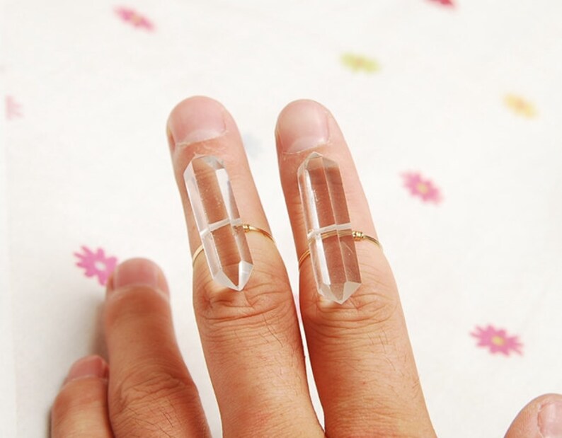 Crystal ring wholesale natural crystal ring crystal quartz Etsy