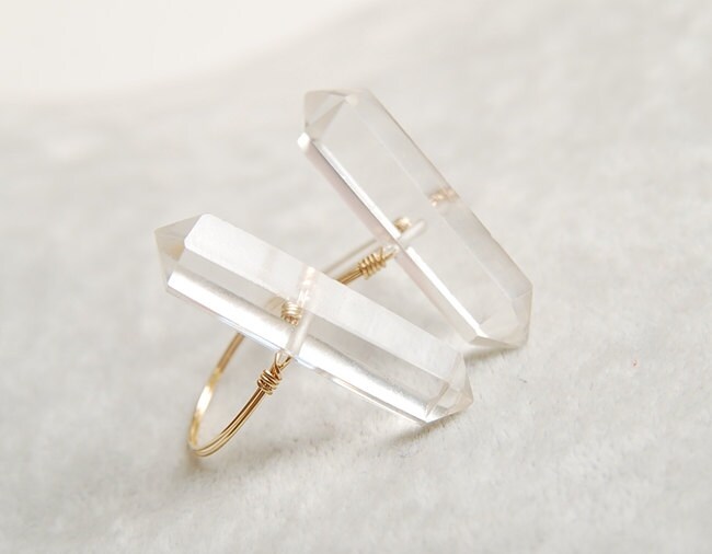 Crystal ring wholesale natural crystal ring crystal quartz Etsy