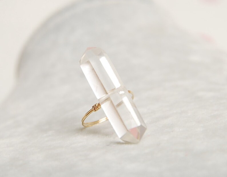 Crystal ring wholesale natural crystal ring crystal quartz Etsy