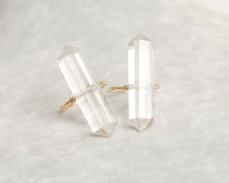 Crystal ring wholesale natural crystal ring crystal quartz Etsy