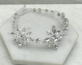 Crystal Diamante Bracelet | Diamante Bridal Bracelet | Wedding Jewellery Set