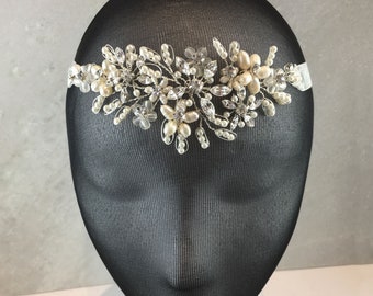 Boho Headpiece | bridal forehead headpiece | Wedding Forehead Jewellery | Forehead Tiara | Alternative Wedding Headpiece | Gatsby Brow Band