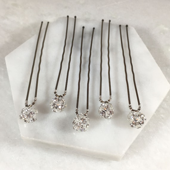 Silberne Haarnadeln Mit Kristall-Diamanten-Strass ? Produktbild-Vorschau 10