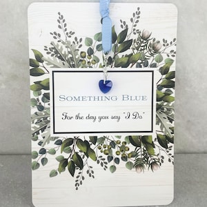 Something Blue Crystal Heart Wedding Charm | Something Blue Keepsake Bouquet Charm