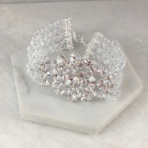 Diamante cuff bracelet deals