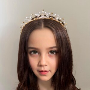 Crown For Girls Kids Golden Flower Girl Tiara Crown - Wedding, Prom,  Princess Dress Up, Unbranded Princess Ariel Tiara