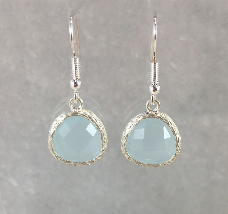 Mothers Day Jewellery Birthday gift Aquamarine March Birthstone Earrings Choice of 2 Colours Mothers Day Gift Birthstone jewelry