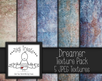 5 Digital Textures, Dreamer Textures, JPEG, Photography Textures, Scrapbook Paper, Backgrounds, 12"x12" *Instant Download*