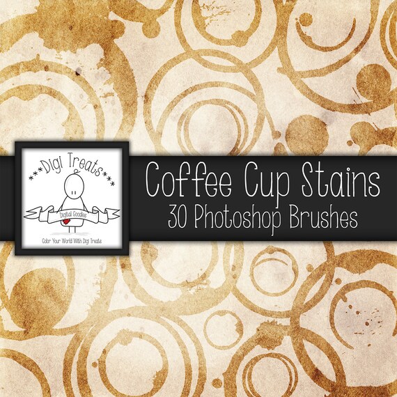 Coffee Cup Stains Brush Set 30 Brushes Etsy