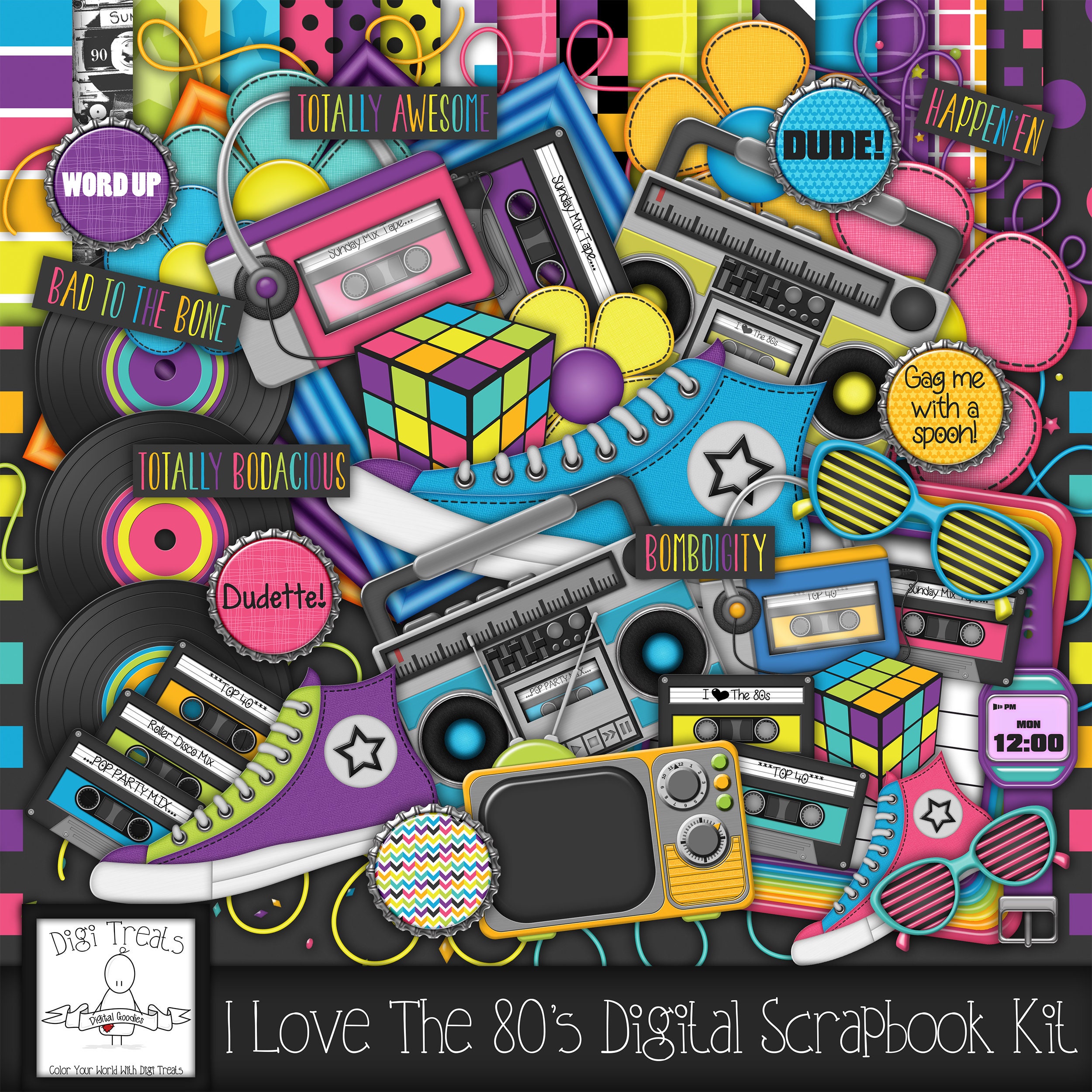 Digital Scrapbook Kit - Track & Field
