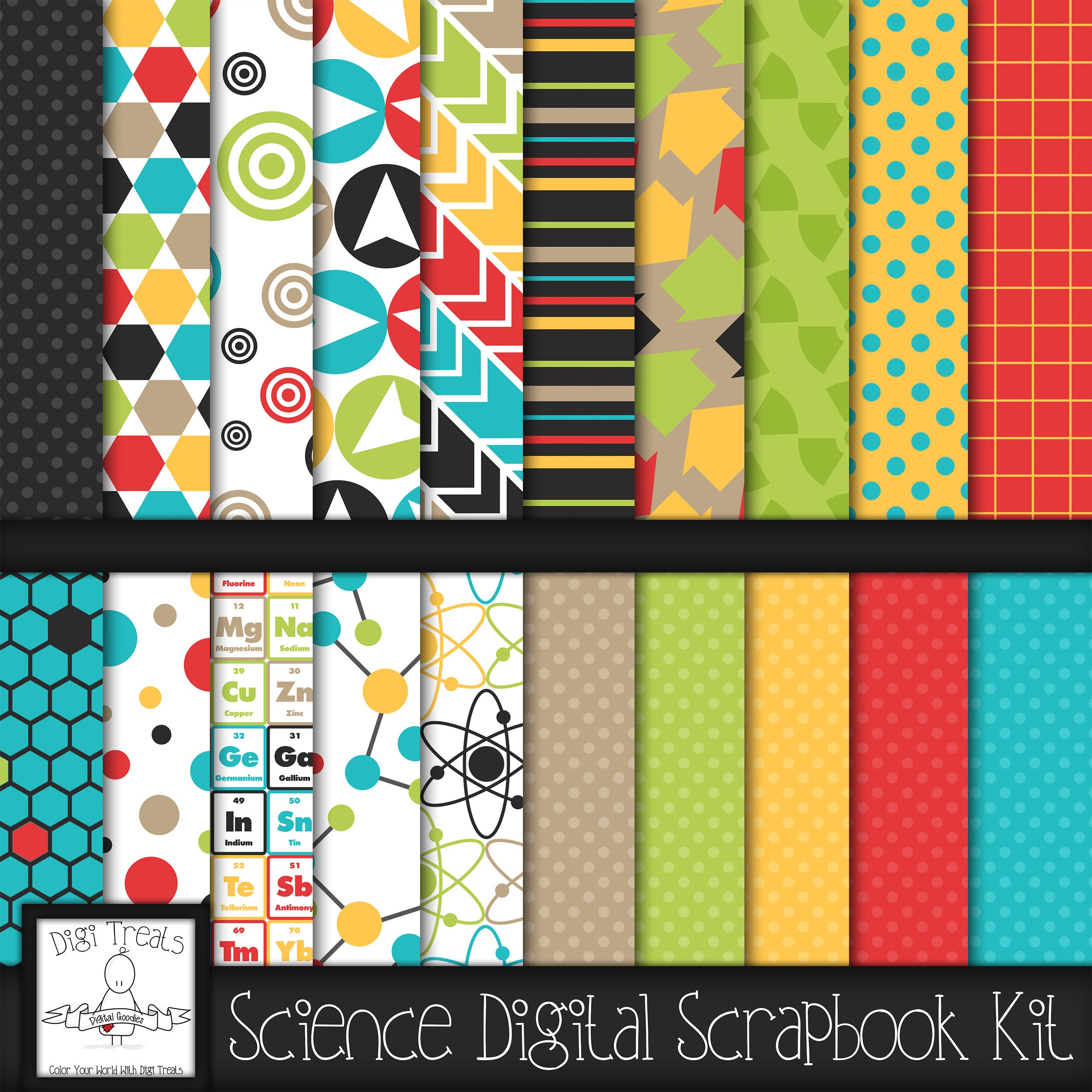 Science Digital Scrapbook Kit. Science Themed Scrapbook Kit - Etsy UK