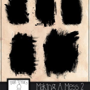 Making A Mess Set 2 Photo Clipping Masks. Set of 5, PNG, Clipping Mask Set, Instant Download.