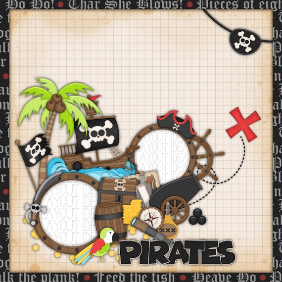 Scrapbooking/Paper Crafting 12 x 12 Paper - Boy  Pack-Pirates-Skeletons-Sports