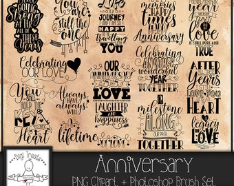 Anniversary Word Art, Scrapbooking, Card making, Photo Overlay Word Art, anniversary Themed, Fun Quotes & Phrases,