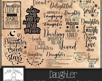 Daughter Word Art, Scrapbooking, Card making, Photo Overlay Word Art, Daughter Themed, Fun Quotes & Phrases,