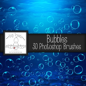 Bubble Photoshop Brush Set 30 penselen Hoge kwaliteit Direct downloaden. afbeelding 1