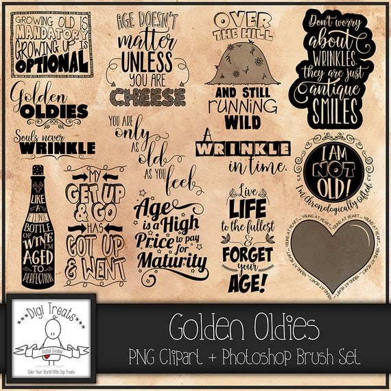 Golden Oldies Word Art Scrapbooking Card Making Photo Etsy