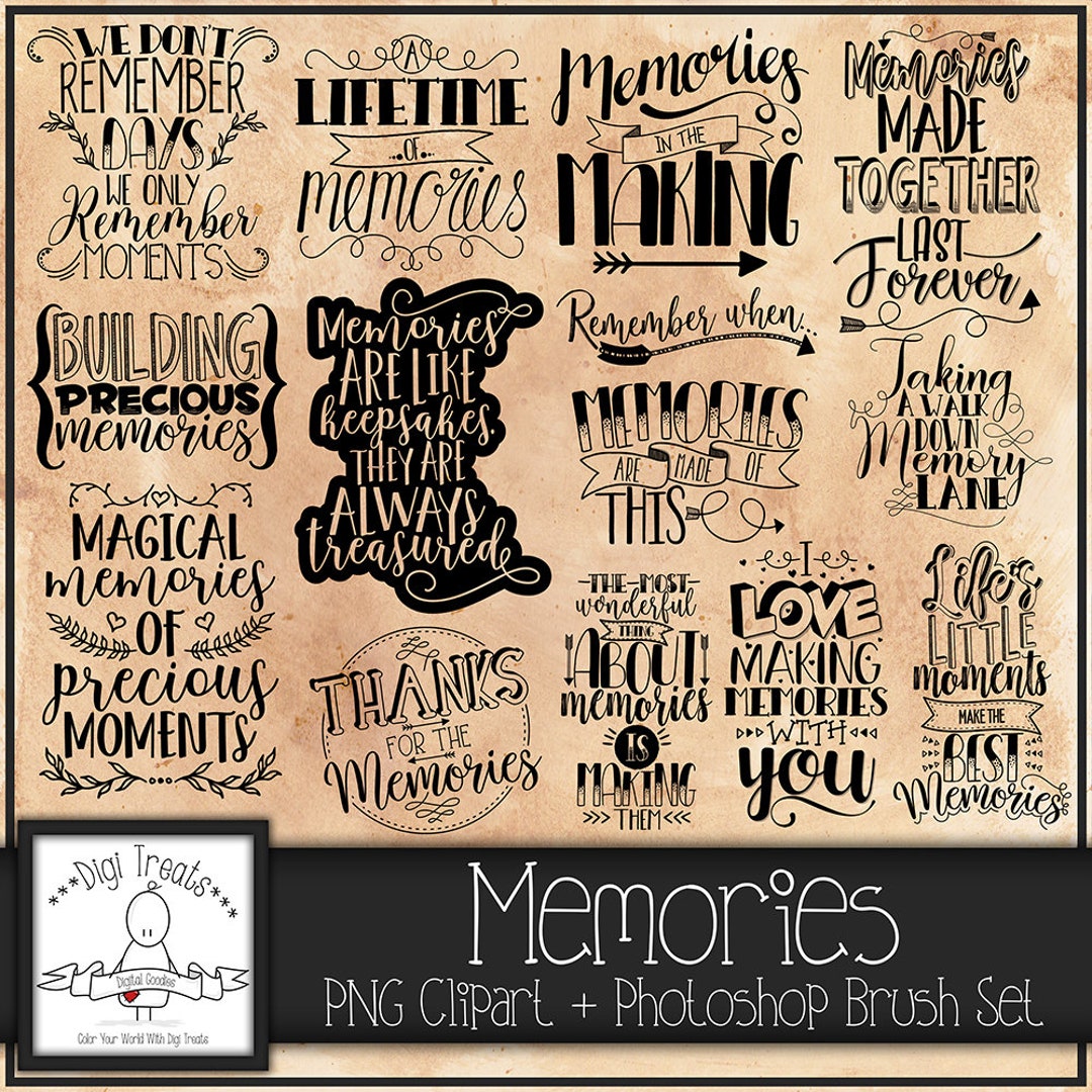 Memories Word Art, Scrapbooking, Card Making, Photo Overlay Word Art