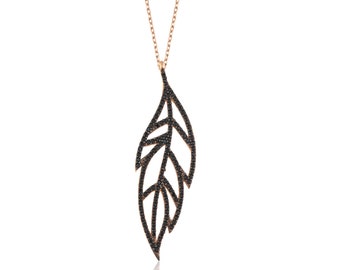 Silver Oak Leaf Necklace - IJ1-1597