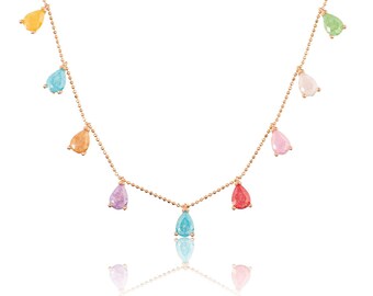 Silver Color Drop Necklace - IJ1-1754