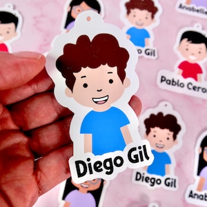 Aangepaste tags (gestanst) voor kinderen | Gepersonaliseerde verjaardagstags met avatar | Labels voor feestbedankjes | Cadeaukaartje voor familie