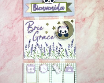 Panda Nursery Decor | Panda Sign | Panda Baby Shower | Panda Theme Birth Announcement | Baby Name Sign | Panda Baby Door Hanger