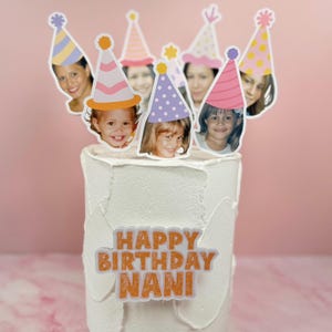 Custom Face Topper Cake | Memories cake | Milestones Birthday Topper | Aging Birthday Decor | Head Cutouts for Cake | Funny cake topper