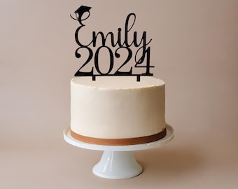 Graduation Acrylic Cake Topper | Class of 2024 Cake topper | Graduations Party Decor | Graduation Gift | Gift for Gard