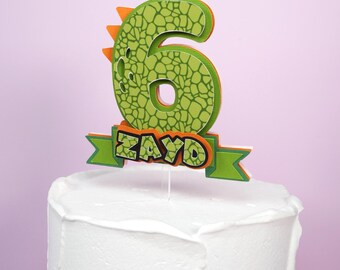 Decorazione per torta di compleanno a forma di dinosauro: decorazione personalizzata per feste giurassiche