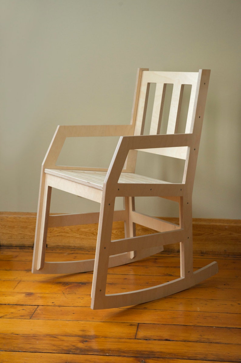 Modern Rocking Chair Baltic Birch Plywood Rocker Etsy