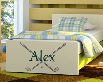 Golf Decal: Sports Name Decal - Bedroom Wall Decor