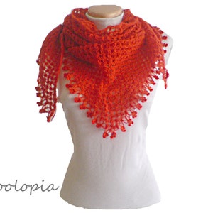 Christmas gift.Red  Hand Crocheted Mohair Shawl. Crochet Shawl. Hand Crocheted Shawl. Crochet Wrap Stole. Bridal Shawl.
