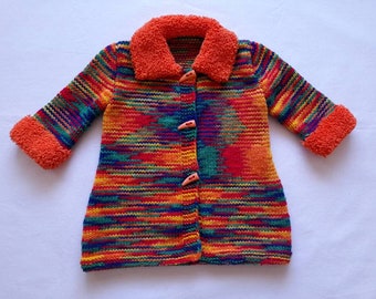 Handknit baby cardigan